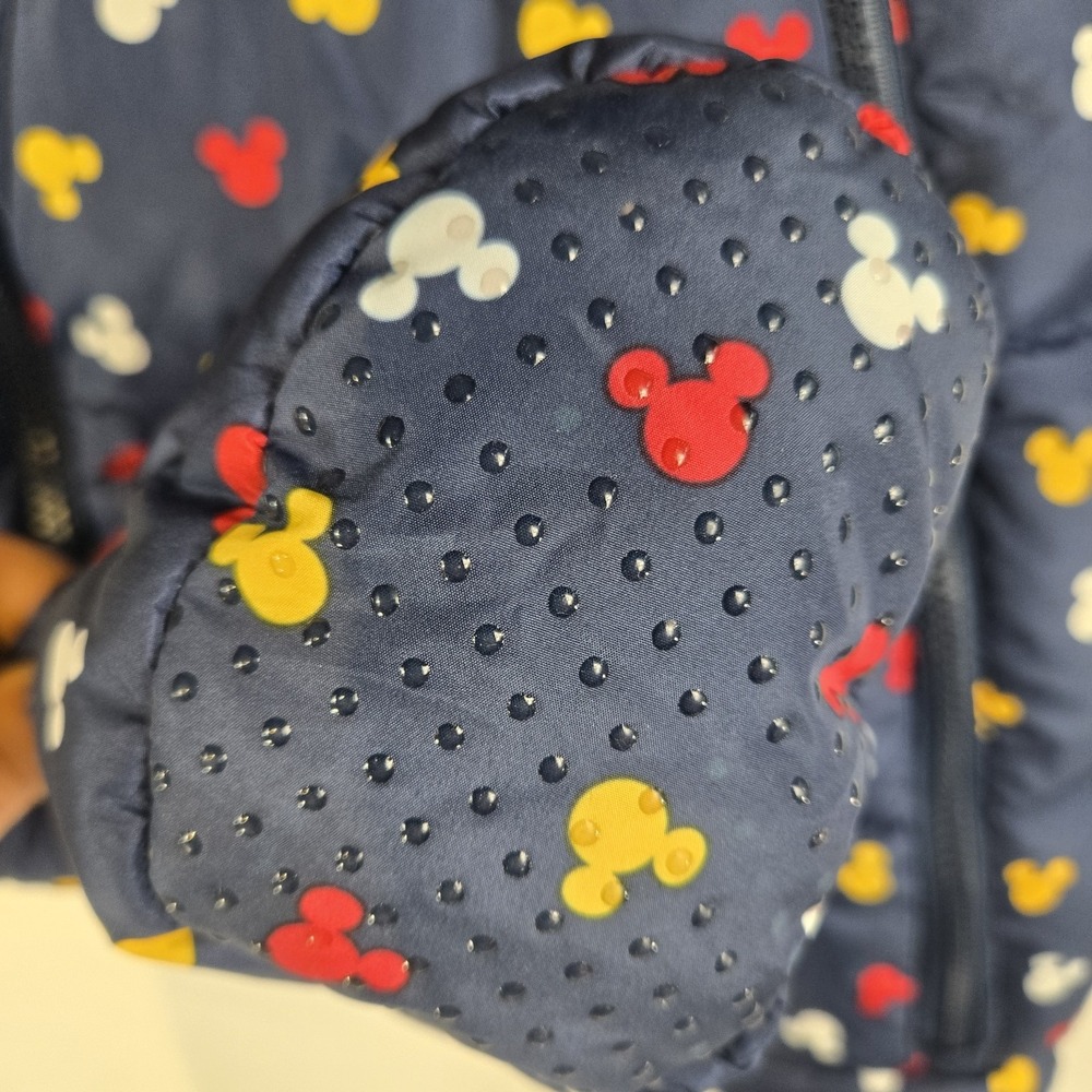Disney Baby Mickey Mouse Size 9-12 Months Navy Blue Hooded Snow Suit - Picture 3 of 13